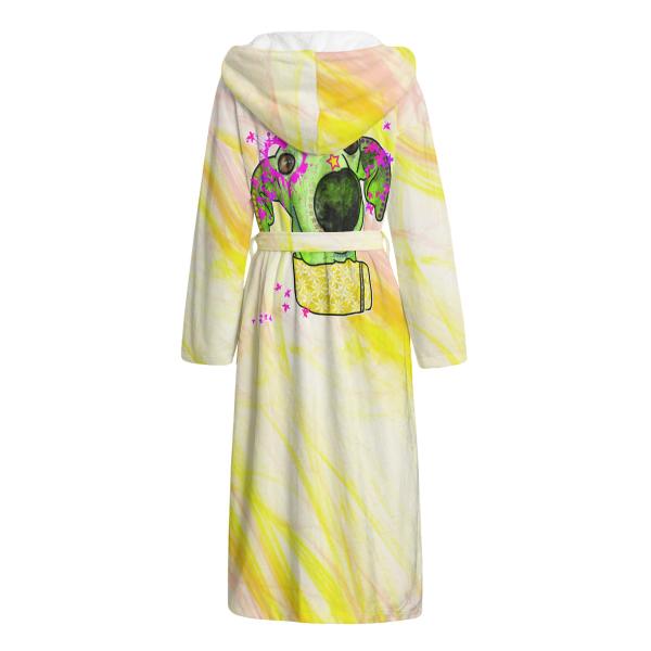 Bunter Bademantel Sienna aus Flanell – flauschig & farbenfroh, Größen S–2XL